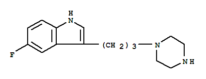 5-氟-3-(3-(哌嗪-1-基)丙基)-1H-吲哚結(jié)構(gòu)式_163860-25-1結(jié)構(gòu)式