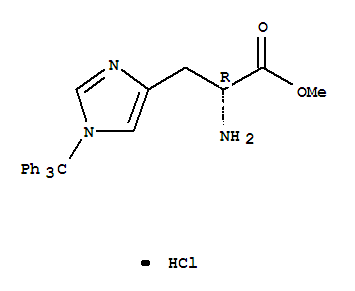 (R)-2-氨基-3-(1-三苯甲游基-1H-咪唑-4-基)丙酸甲酯鹽酸鹽結構式_200927-02-2結構式