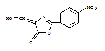 4-(羥基亞甲基)-2-(4-硝基苯基)-5(4H)-噁唑酮結(jié)構(gòu)式_209742-76-7結(jié)構(gòu)式