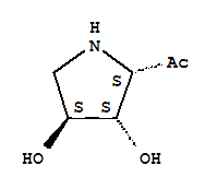 (9ci)-1-[(2s,3s,4s)-3,4-二羥基-2-吡咯烷]-乙酮結(jié)構(gòu)式_213314-75-1結(jié)構(gòu)式