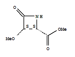 (2r,3r)-rel-(9ci)-3-甲氧基-4-氧代-2-氮雜丁烷羧酸甲酯結(jié)構(gòu)式_214215-64-2結(jié)構(gòu)式