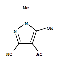 (9ci)-4-乙?；?5-羥基-1-甲基-1H-吡唑-3-甲腈結構式_214892-89-4結構式