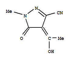 4,5-二氫-4-(1-羥基亞乙基)-1-甲基-5-1H-吡唑-3-甲腈結(jié)構(gòu)式_214893-58-0結(jié)構(gòu)式