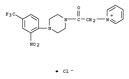 1-(4-[2-硝基-4-(三氟甲基)苯基]哌嗪o)-2-吡啶-1-乙酮鹽酸鹽結構式_219139-24-9結構式