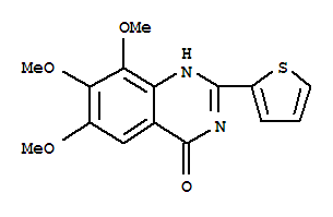 (9ci)-6,7,8-三甲氧基-2-(2-噻吩)-4(1H)-喹唑啉酮結構式_219773-73-6結構式