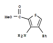 3-氨基-4-乙基噻吩-2-羧酸甲酯結(jié)構(gòu)式_221043-87-4結(jié)構(gòu)式