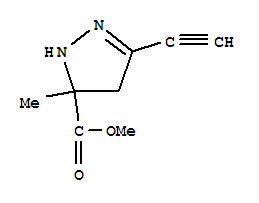 (9ci)-3-乙炔-4,5-二氫-5-甲基-1H-吡唑-5-羧酸甲酯結(jié)構(gòu)式_221100-78-3結(jié)構(gòu)式