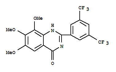 (9ci)-2-[3,5-雙(三氟甲基)苯基]-6,7,8-三甲氧基-4(1H)-喹唑啉酮結構式_228119-09-3結構式