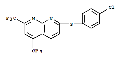 (9ci)-7-[(4-氯苯基)硫代]-2,4-雙(三氟甲基)-1,8-萘啶結(jié)構(gòu)式_241488-33-5結(jié)構(gòu)式