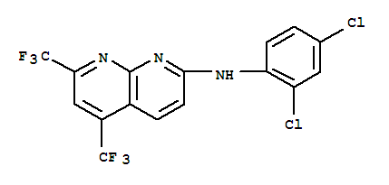(9ci)-n-(2,4-二氯苯基)-5,7-雙(三氟甲基)-1,8-萘啶-2-胺結(jié)構(gòu)式_241488-38-0結(jié)構(gòu)式