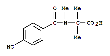 n-(4-氰基苯甲酰基)-n,2-二甲基-丙氨酸結構式_242468-94-6結構式