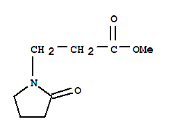 3-(2-氧代吡咯烷-1-基) 丙酸甲酯結(jié)構(gòu)式_24299-77-2結(jié)構(gòu)式
