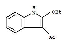 (9ci)-1-(2-乙氧基-1H-吲哚-3-基)-乙酮結構式_244757-39-9結構式