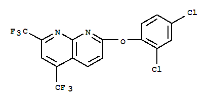 (9ci)-7-(2,4-二氯苯氧基)-2,4-雙(三氟甲基)-1,8-萘啶結(jié)構(gòu)式_246022-24-2結(jié)構(gòu)式