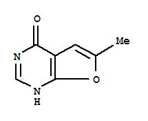 (8ci)-6-甲基-呋喃并[2,3-d]嘧啶-4(3h)-酮結構式_24889-20-1結構式