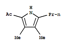 (9ci)-1-(3,4-二甲基-5-丙基-1H-吡咯-2-基)-乙酮結(jié)構(gòu)式_25110-21-8結(jié)構(gòu)式