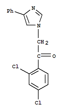  1-(2,4-二氯苯基)-2-(4-苯基-1H-咪唑-1-基)-乙酮結(jié)構(gòu)式_252954-56-6結(jié)構(gòu)式