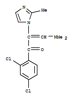 1-(2,4-二氯苯基)-3-(二甲基氨基)-2-(2-甲基-1H-咪唑-1-基)-2-丙烯-1-酮結構式_252954-64-6結構式