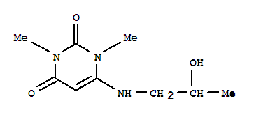 (9ci)-6-[(2-羥基丙基)氨基]-1,3-二甲基-2,4(1H,3h)-嘧啶二酮結(jié)構(gòu)式_253197-19-2結(jié)構(gòu)式