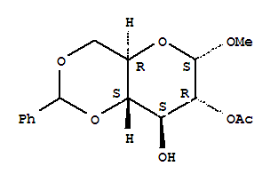 2-o-乙?；?4,6-o-亞芐基-a-d-吡喃葡萄糖苷甲酯結(jié)構(gòu)式_25577-40-6結(jié)構(gòu)式