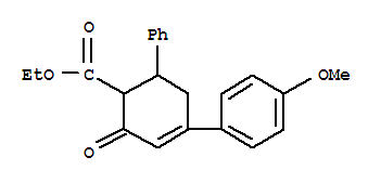 4-(4-甲氧基苯基)-2-氧代-6-苯基-3-環(huán)己烯-1-羧酸乙酯結(jié)構(gòu)式_25960-25-2結(jié)構(gòu)式
