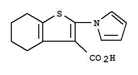 2-(1H-吡咯-1-基)-4,5,6,7-四氫-1-苯并噻吩-3-羧酸結(jié)構(gòu)式_26176-21-6結(jié)構(gòu)式