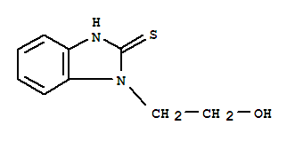 (9ci)-1,3-二氫-1-(2-羥基乙基)-2H-苯并咪唑-2-硫酮結構式_26345-73-3結構式