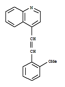 4-[2-(2-甲氧基苯基)乙烯]-喹啉結(jié)構(gòu)式_2859-57-6結(jié)構(gòu)式