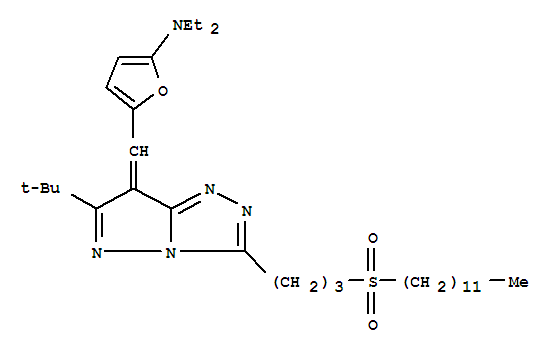  5-[[6-(1,1-二甲基乙基)-3-[3-(十二基磺?；?丙基]-7h-吡唑并[5,1-c]-1,2,4-噻唑-7-基]甲基]-N,N-二乙基-2-呋喃胺結(jié)構(gòu)式_299179-69-4結(jié)構(gòu)式
