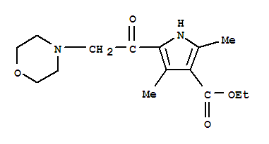 (9ci)-2,4-二甲基-5-(4-嗎啉乙?；?-1H-吡咯-3-羧酸乙酯結(jié)構(gòu)式_301331-71-5結(jié)構(gòu)式