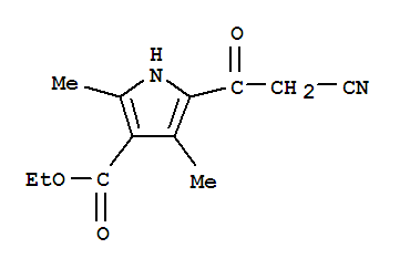 (9ci)-5-(氰基乙?；?-2,4-二甲基-1H-吡咯-3-羧酸乙酯結構式_303126-23-0結構式
