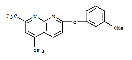 (9ci)-7-(3-甲氧基苯氧基)-2,4-雙(三氟甲基)-1,8-萘啶結(jié)構(gòu)式_303996-17-0結(jié)構(gòu)式