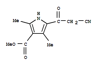 (9ci)-5-(氰基乙?；?-2,4-二甲基-1H-吡咯-3-羧酸甲酯結(jié)構(gòu)式_307512-39-6結(jié)構(gòu)式
