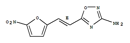 5-[(E)-2-(5-硝基-2-呋喃基)乙烯]-1,2,4-噁二唑-3-胺結(jié)構(gòu)式_31365-43-2結(jié)構(gòu)式