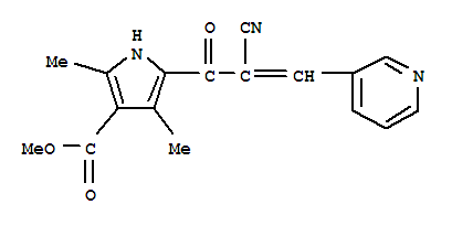 (9ci)-5-[2-氰基-1-氧代-3-(3-吡啶)-2-丙烯基]-2,4-二甲基-1H-吡咯-3-羧酸甲酯結構式_315696-96-9結構式