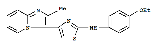 N-(4-乙氧基苯基)-4-(2-甲基咪唑并[1,2-a]吡啶-3-基)噻唑-2-胺結構式_315703-52-7結構式