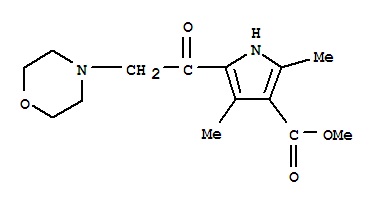 (9ci)-2,4-二甲基-5-(4-嗎啉乙?；?-1H-吡咯-3-羧酸甲酯結(jié)構(gòu)式_315708-28-2結(jié)構(gòu)式