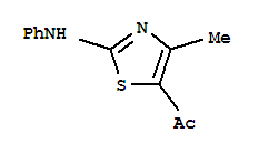 1-(4-甲基-2-苯基氨基-5-噻唑)-乙酮結(jié)構(gòu)式_31609-42-4結(jié)構(gòu)式