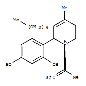 4-[(6R)-3-甲基-6-(1-甲基乙烯)-2-環(huán)己烯-1-基]-5-戊基-1,3-苯二醇結(jié)構(gòu)式_317321-44-1結(jié)構(gòu)式