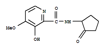 (9Ci)-3-羥基-4-甲氧基-N-(2-氧代環(huán)戊基)-2-吡啶羧酰胺結(jié)構(gòu)式_321598-21-4結(jié)構(gòu)式