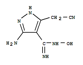 (9Ci)-3-氨基-5-(氰基甲基)-N-羥基-1H-吡唑-4-羧酰胺結(jié)構(gòu)式_321905-55-9結(jié)構(gòu)式