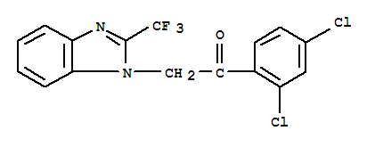  1-(2,4-二氯苯基)-2-[2-(三氟甲基)-1H-苯并咪唑-1-基]-乙酮結構式_325854-71-5結構式