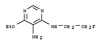 (9Ci)-6-乙氧基-N4-(2-氟乙基)-4,5-嘧啶二胺結(jié)構(gòu)式_326831-57-6結(jié)構(gòu)式