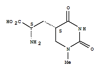 (Alphas,5S)-(9Ci)-Alpha-氨基六氫-1-甲基-2,4-二氧代丙酸結(jié)構(gòu)式_326891-09-2結(jié)構(gòu)式