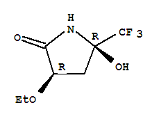(3R,5R)-Rel-(9Ci)-3-乙氧基-5-羥基-5-(三氟甲基)-2-吡咯烷酮結構式_333339-80-3結構式