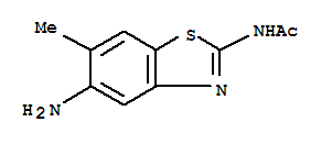 (9Ci)-N-(5-氨基-6-甲基-2-苯并噻唑)-乙酰胺結(jié)構(gòu)式_333430-12-9結(jié)構(gòu)式