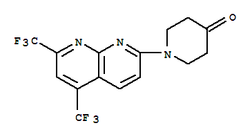 (9Ci)-1-[5,7-雙(三氟甲基)-1,8-萘啶-2-基]-4-哌啶酮結(jié)構(gòu)式_339011-61-9結(jié)構(gòu)式
