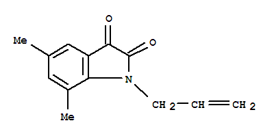 (9Ci)-5,7-二甲基-1-(2-丙烯基)-1H-吲哚-2,3-二酮結(jié)構(gòu)式_342893-81-6結(jié)構(gòu)式