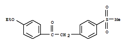 1-(4-乙氧基苯基)-2-(4-甲磺?；交?-1-乙酮結(jié)構(gòu)式_346413-00-1結(jié)構(gòu)式