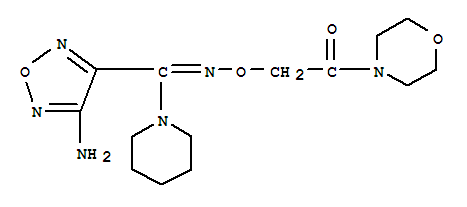 (4-氨基-1,2,5-噁二唑-3-基)(哌啶-1-基)甲酮 1-嗎啉羰基甲肟結構式_346645-35-0結構式